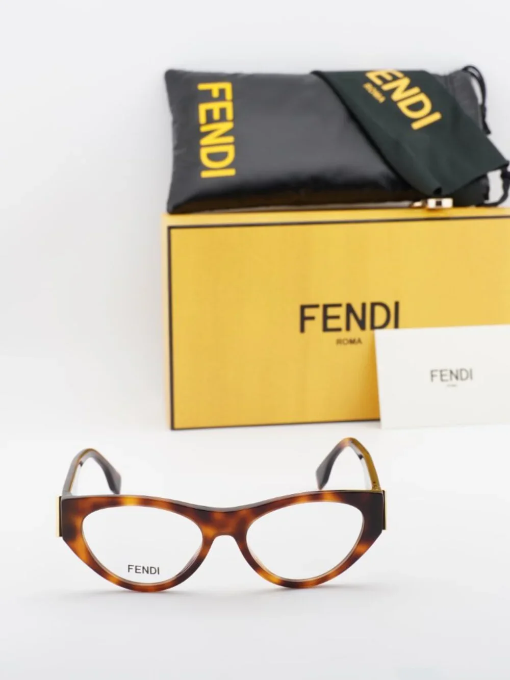 Fendi FE50092I 053 Cat Eye Eyeglasses - Havana 52mm